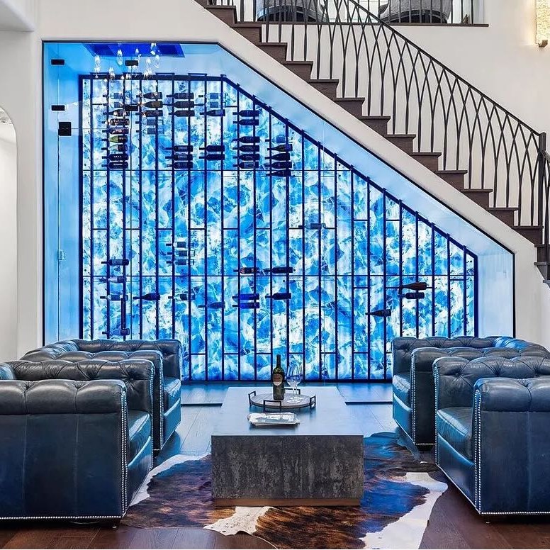 Decorative panels for wine cellars